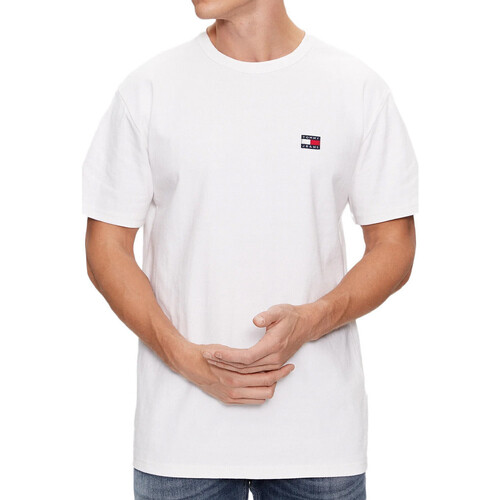 Textil Homem T-Shirt flounce curtas Borracha Tommy Hilfiger  Branco