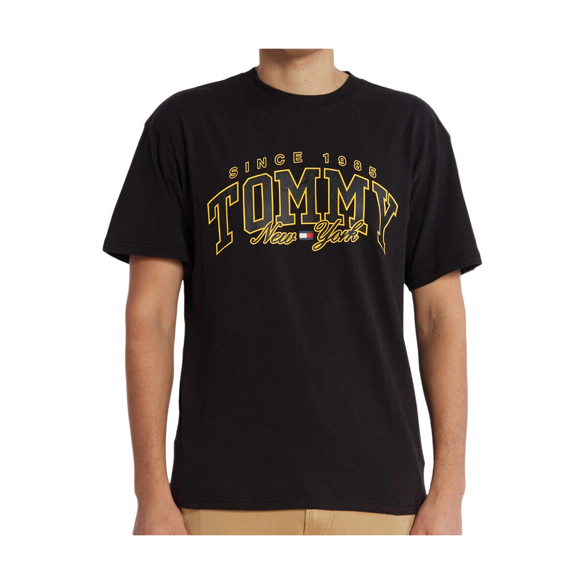 Textil Homem T-shirts e Pólos Tommy Hilfiger  Preto