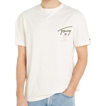 Textil Homem T-shirt Shirt mangas compridas Tommy Hilfiger  Branco