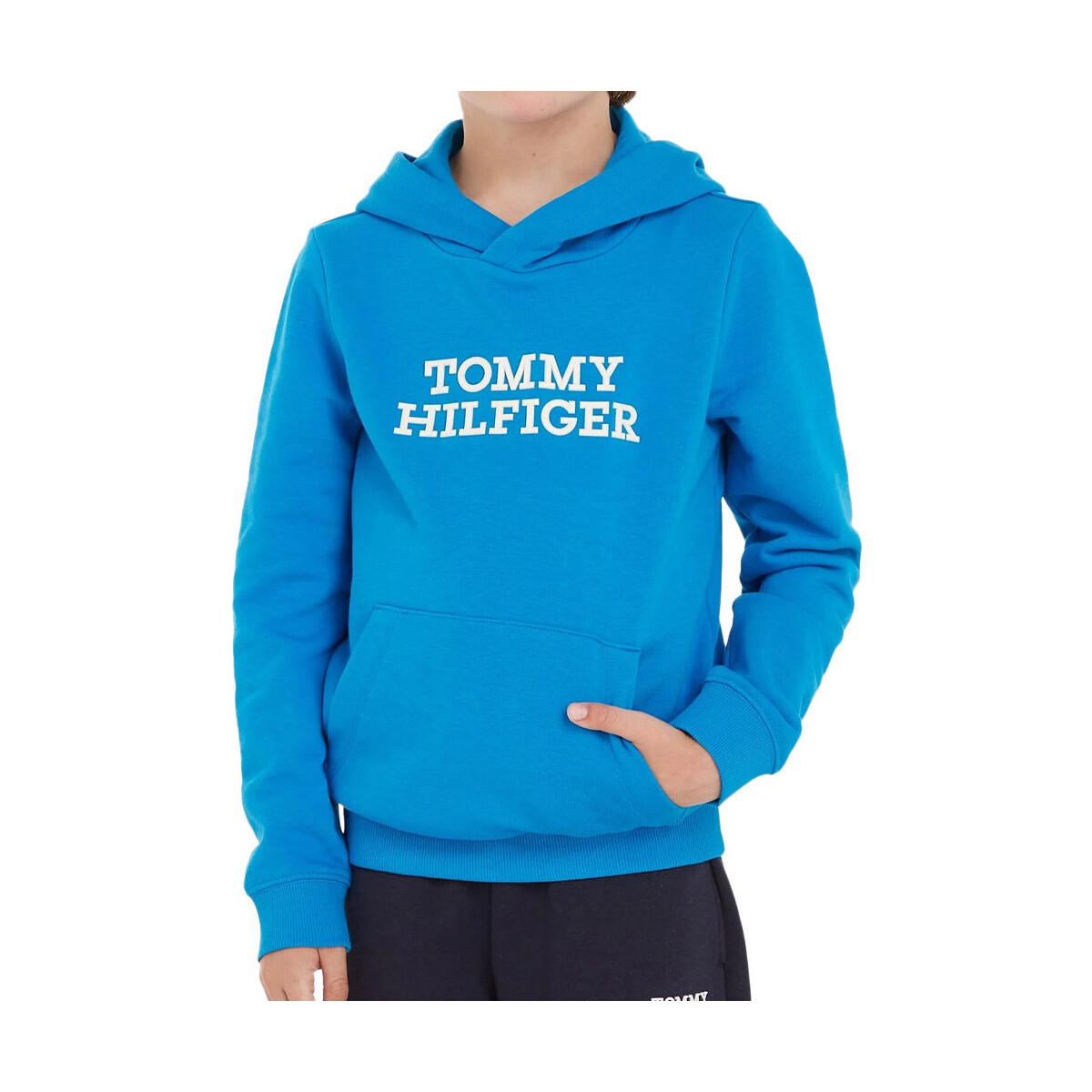 Textil Rapaz Tommy Patent Hilfiger embroidered-logo striped shirt  Azul