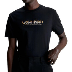 Textil Homem T-shirts e Pólos Calvin Klein Jeans  Preto