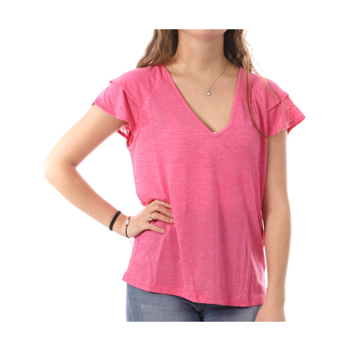 Textil Mulher T-shirts e Pólos Vero Moda  Rosa