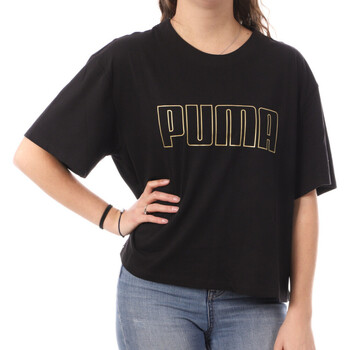 Textil Mulher T-Shirt mangas curtas Puma  Ouro
