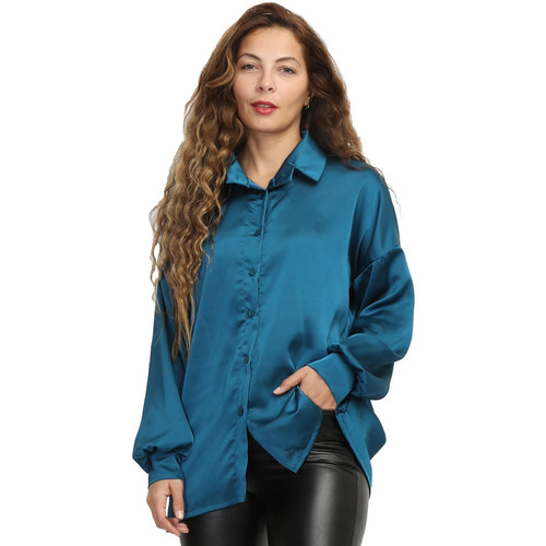Textil Mulher camisas La Modeuse 69063_P161023 Azul