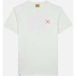 graphic-print patch pocket T-shirt Gelb