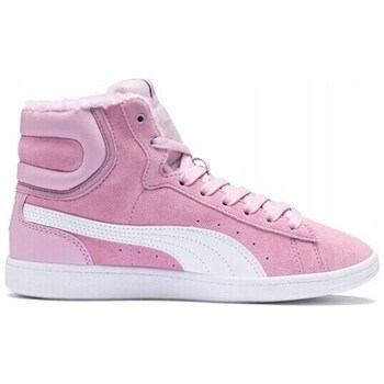 Sapatos Criança Sapatilhas de cano-alto Puma Vikky Mid Fur Rosa