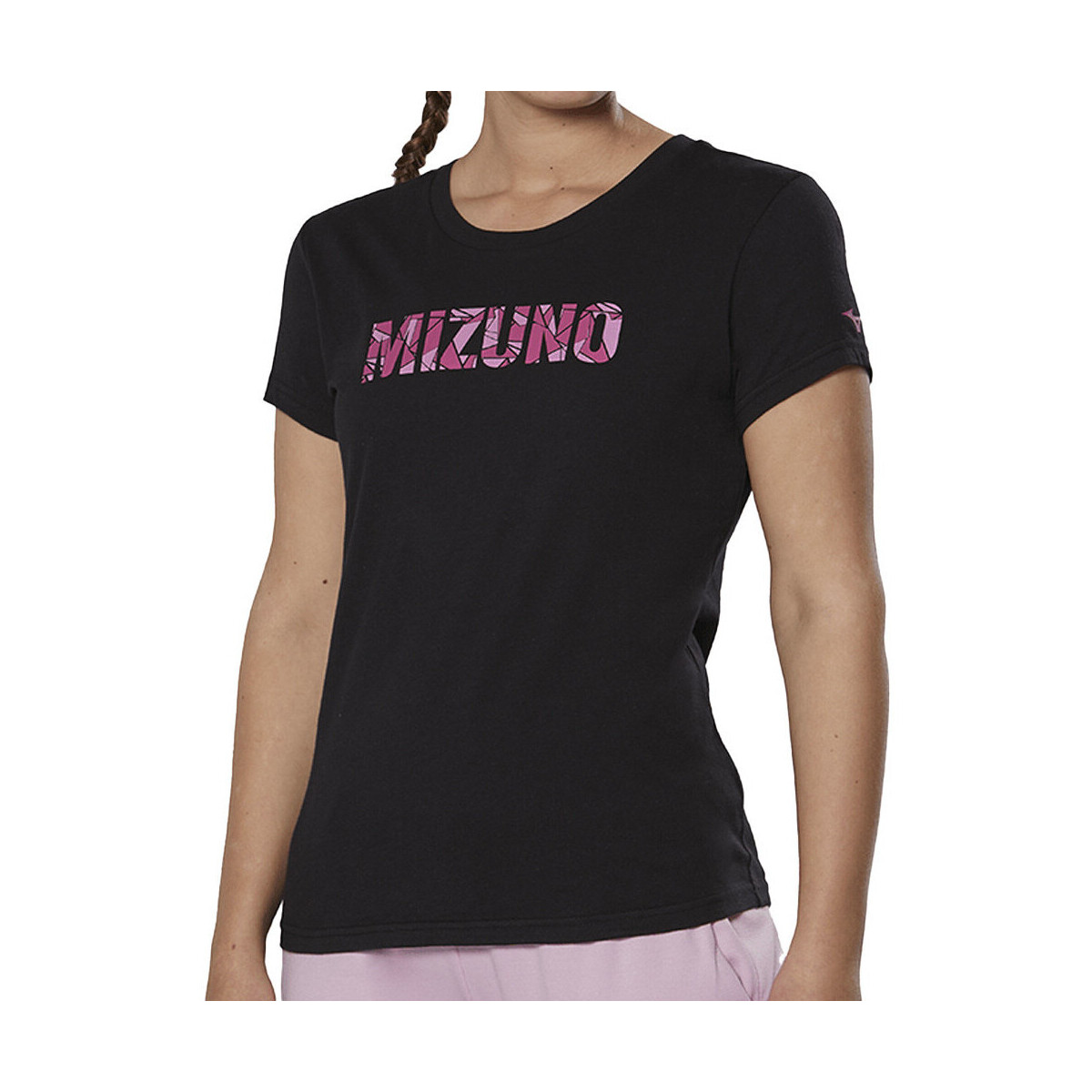 Textil Mulher T-shirts e Pólos Mizuno  Preto