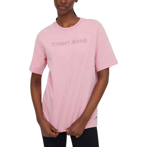 Textil Mulher T-shirts e Pólos Tommy Jeans  Rosa