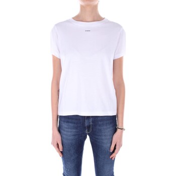 Textil Mulher T-Shirt mangas curtas Pinko 100373 A1N8 Branco