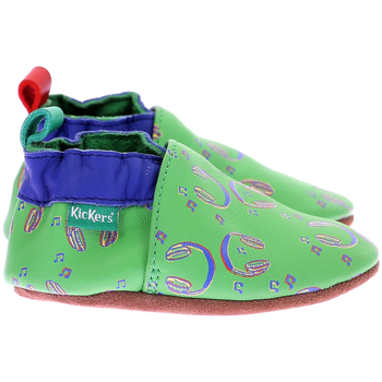 Sapatos Rapaz Pantufas bebé Kickers Kickbaby Music Verde