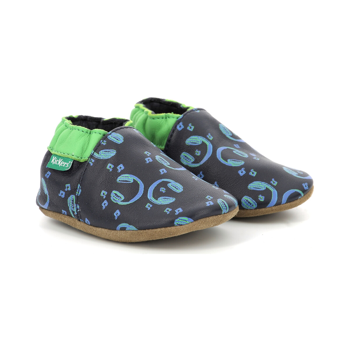 Sapatos Rapaz Pantufas bebé Kickers Kickbaby Music Azul