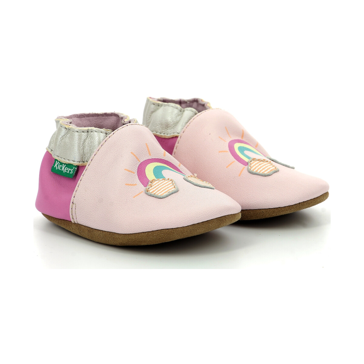 Sapatos Rapariga Pantufas bebé Kickers Kickbaby Rainbo Rosa