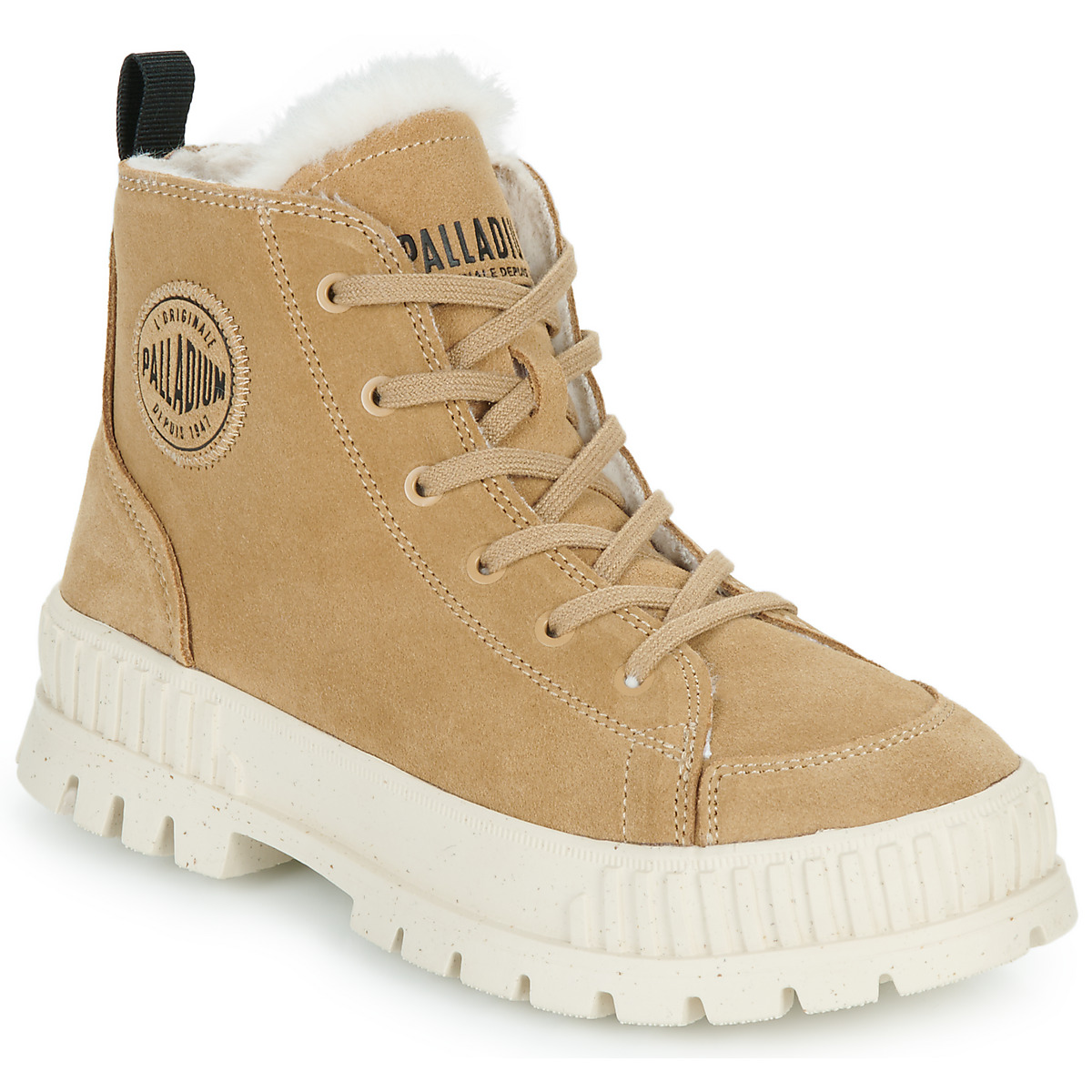 Sapatos Mulher Botas baixas Palladium PALLASHOCK ZIP WARM Bege