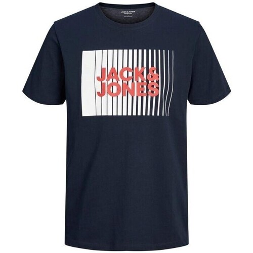Textil Homem T-Shirt mangas curtas Jack & Jones 12233999 ECORP LOGO TEE PLAY SS O NECK Azul