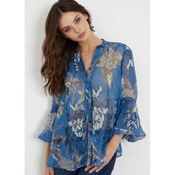 Textil Mulher camisas Guess W3RH56 WDW52-P7MF Azul