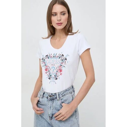 Textil Mulher T-shirts e Pólos Guess W4RI38 J1314-G011 Branco