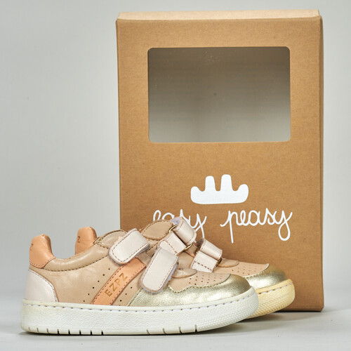 Sapatos Criança Sapatilhas Easy Peasy MY GRANDE BASKET VELCRO Bege
