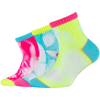 Skechers 3PPK Girls Casual Fancy Tie Die Socks Multicolor