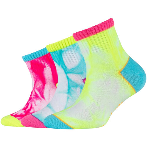 Roupa de interior Rapariga Meias de desporto Skechers 3PPK Girls Casual Fancy Tie Die Socks Multicolor