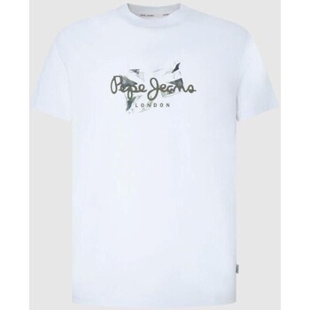 Textil Homem T-Shirt mangas curtas Pepe JEANS flare PM509208 COUNT Branco