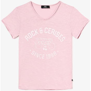 Textil Rapariga T-shirts e Pólos Le Temps des Cerises T-shirt AIMEGI Rosa