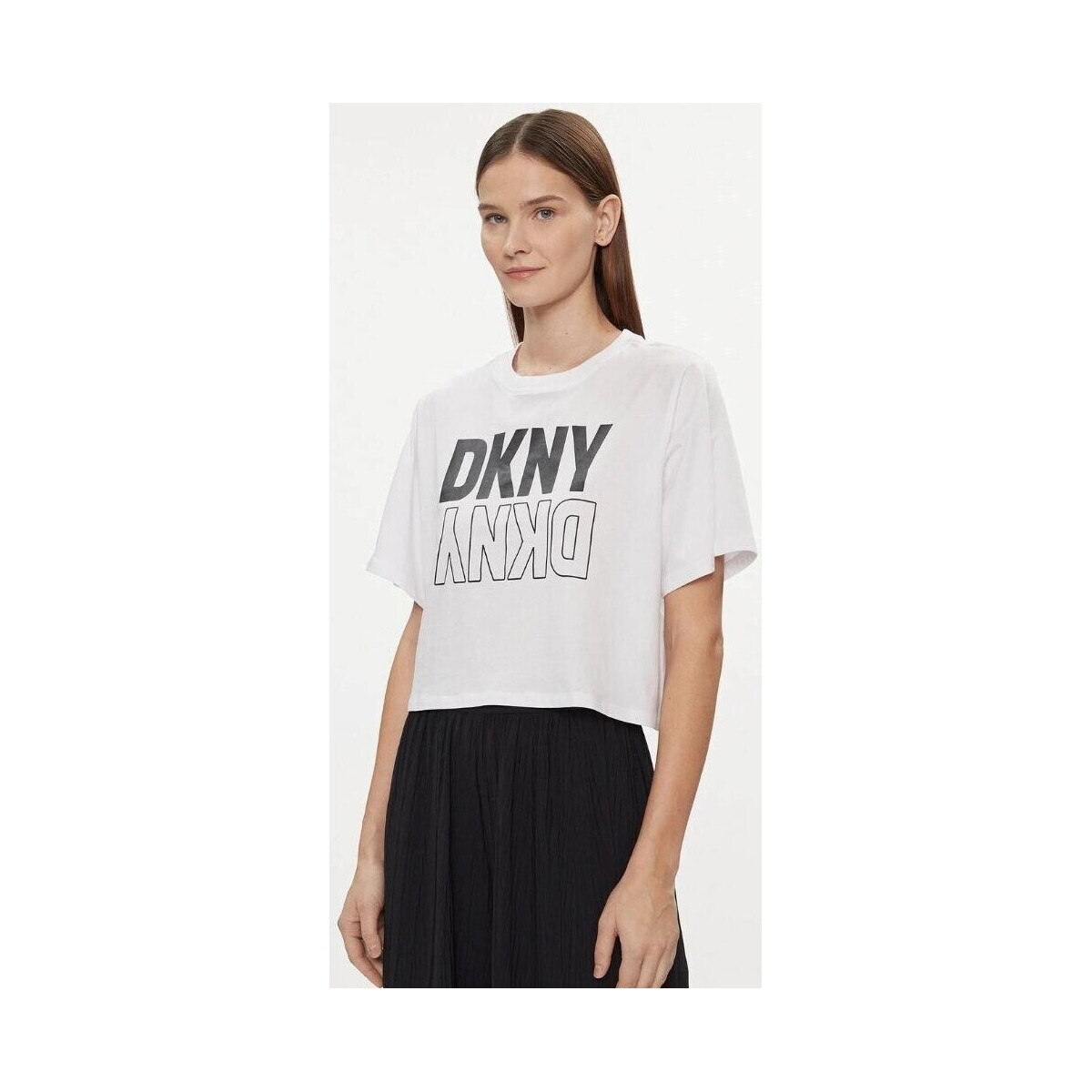 Textil Mulher T-shirts e Pólos Dkny DP2T8559 Branco