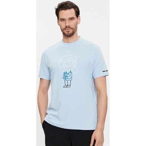 Textil Homem T-Shirt mangas curtas Karl Lagerfeld 541221 755401 Azul
