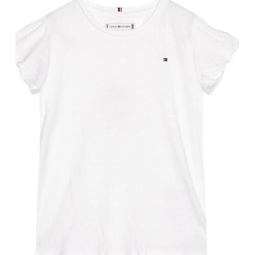Textil Rapariga T-Shirt mangas curtas Tommy bianco Hilfiger  Branco