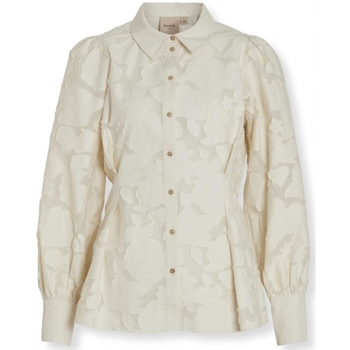 Textil Mulher packable windbreaker jacket Vila Camisa Egret L/S - Egret Bege