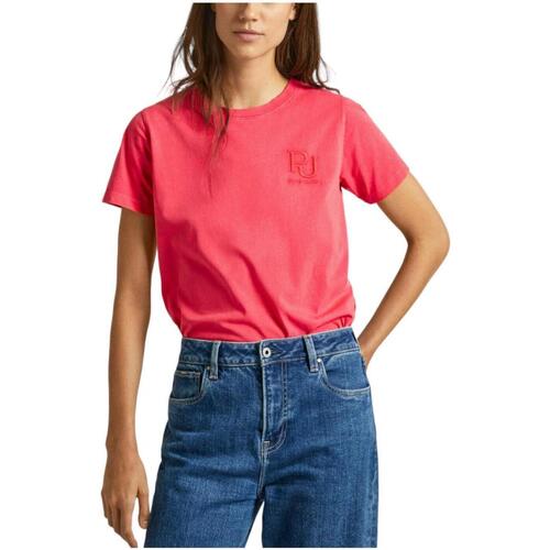 Textil Mulher T-Shirt mangas curtas Pepe jeans  Rosa