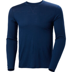 Textil Homem Camisas mangas curtas Helly Hansen HH MERINO CREW Azul
