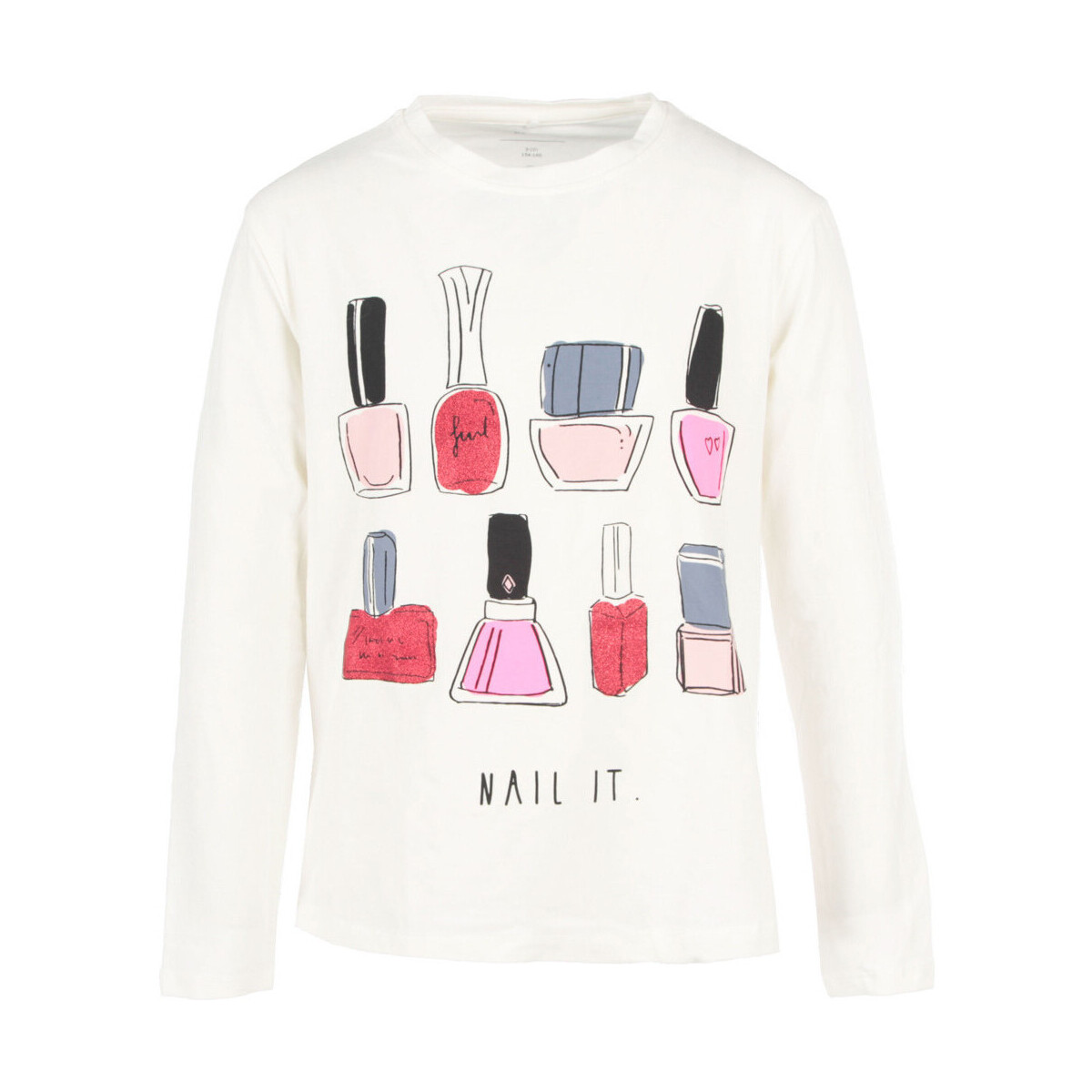 Textil Criança Polos mangas curta Name it NKFOCTAVIA LS TOP Branco