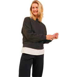 Textil Mulher Sweats J&j JXALLY RLX SHORT LS CREW SWT Preto