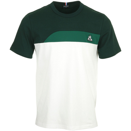 Textil Homem T-Shirt mangas curtas Le Coq Sportif Vert Decathlon Hauts & t-shirts Ss N°2 Branco