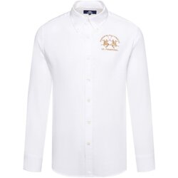 Textil Homem Camisas mangas comprida La Martina CCMC01-PP003 Branco