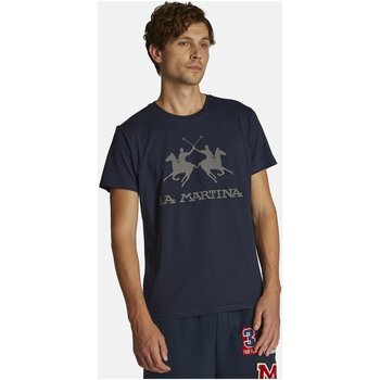 Textil Homem T-Shirt mangas curtas La Martina CCMR05-JS206 Azul