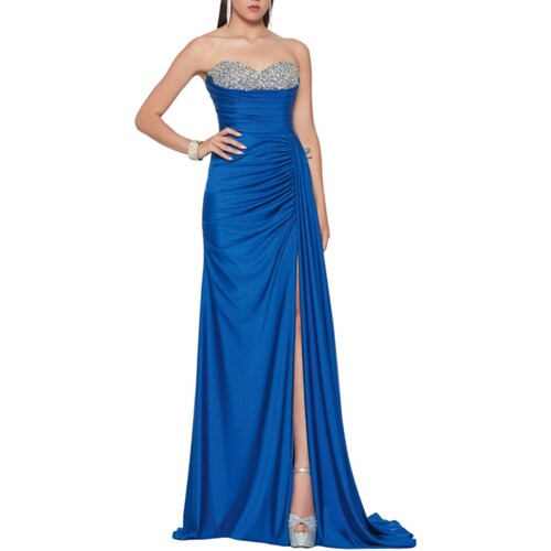Textil Mulher Vestidos curtos Impero Couture OYD13-219 Azul