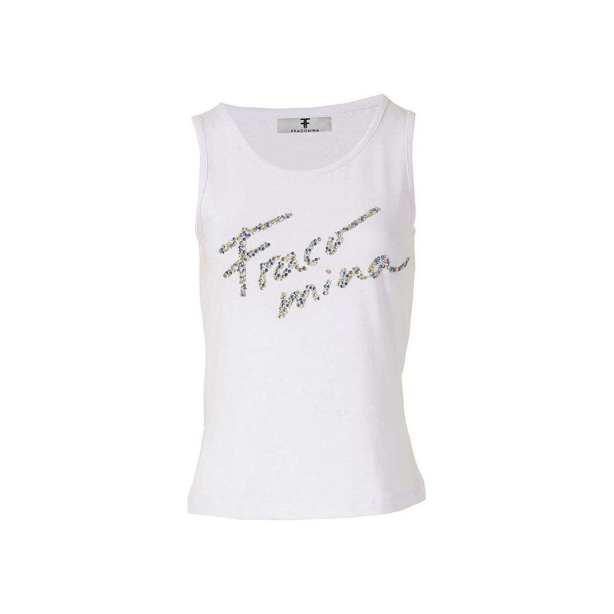 Textil Mulher T-shirts e Pólos Fracomina FP24ST2010J464N5-278-1-1 Branco