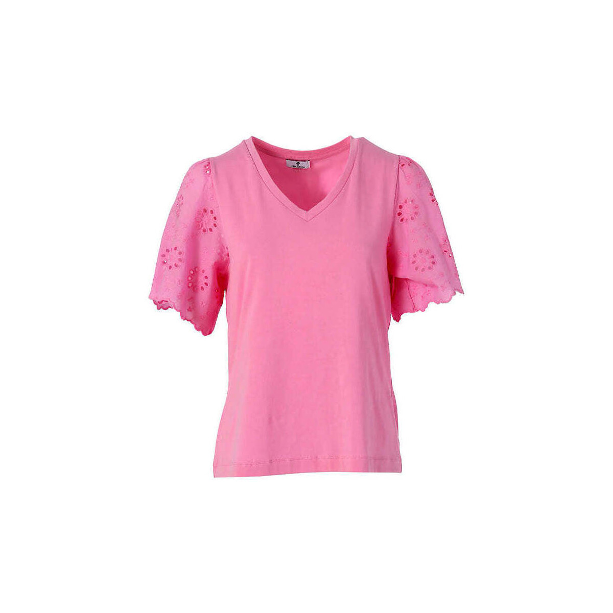 Textil Mulher T-shirts e Pólos Fracomina FR24ST1035J451R1-183-9-1 Rosa