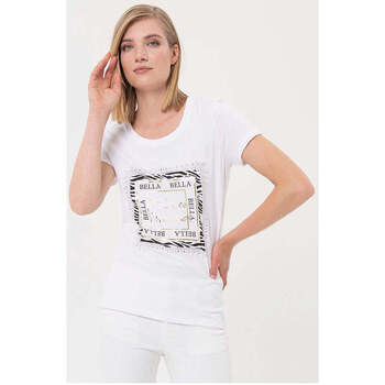 Textil Mulher T-shirts e Pólos Fracomina FR24ST3004J40110-278-1-1 Branco