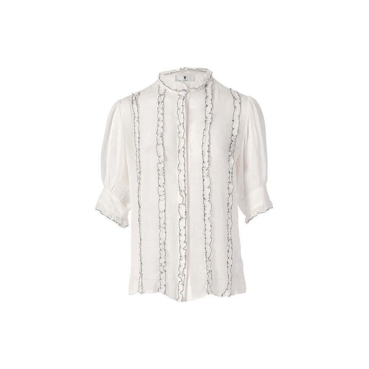 Textil Mulher camisas Fracomina FR24ST6012W42801-108-1-1 Branco