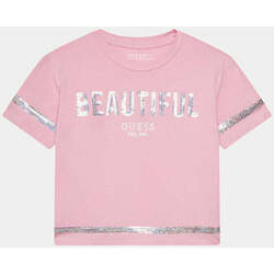 Textil Rapariga T-shirts e Pólos Guess J4RI08-G65F-9-23 Rosa
