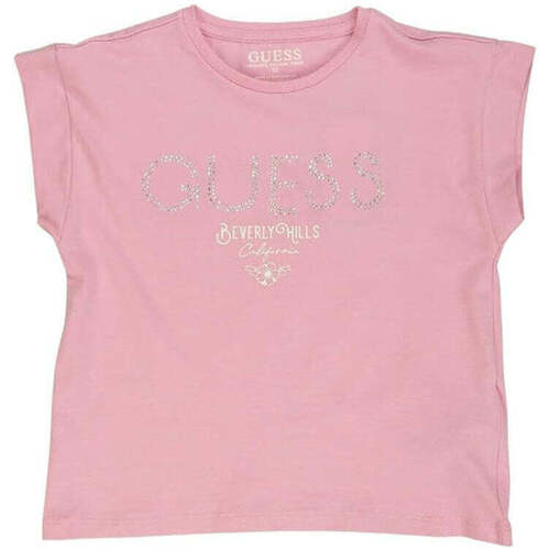 Textil Rapariga T-shirts e Pólos Guess J4RI37-G65F-9-23 Rosa