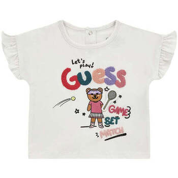 Textil Rapariga T-shirts e Pólos w0149l5 Guess K4RI10-G011-1-13 Branco