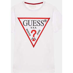 Textil Rapaz T-shirts e Pólos Guess L3BI41-G011-1-22 Branco