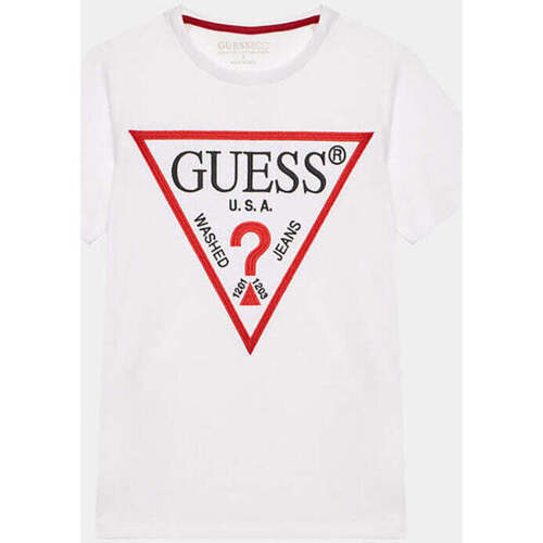 Textil Rapaz T-shirts e Pólos Guess P2214 L3BI41-G011-1-22 Branco
