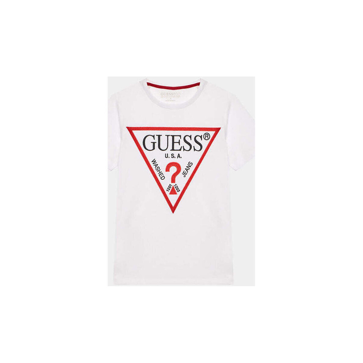 Textil Rapaz T-shirts e Pólos Guess lettera L3BI41-G011-1-22 Branco