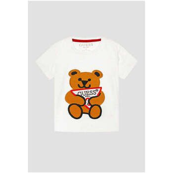 Textil Rapaz T-shirts e Pólos Guess N0BI22-TWHT-1-13 Branco