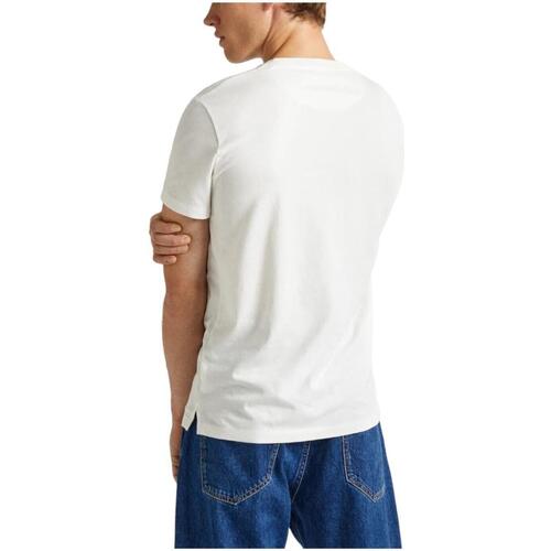Textil Homem T-Shirt mangas curtas Pepe Piccola JEANS  Branco