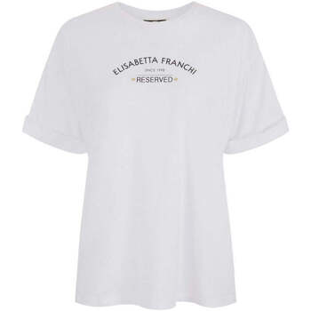 Textil Mulher T-shirts e Pólos Elisabetta Franchi  Branco
